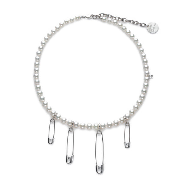 Comme des Garçons - Mikimoto Safety Pin Necklace