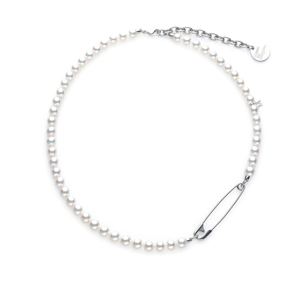 Comme des Garçons - Mikimoto Safety Pin Necklace - (Silver)