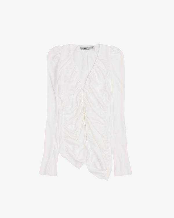 Aaron Esh - Ruched Blouse - (White)