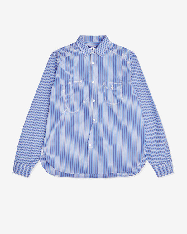 Junya Watanabe MAN - Men's Stitch Stripe Shirt - (Blue)