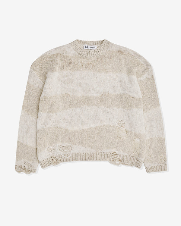 Our Legacy - Men's Popover Roundneck - (White Destructive Wave)
