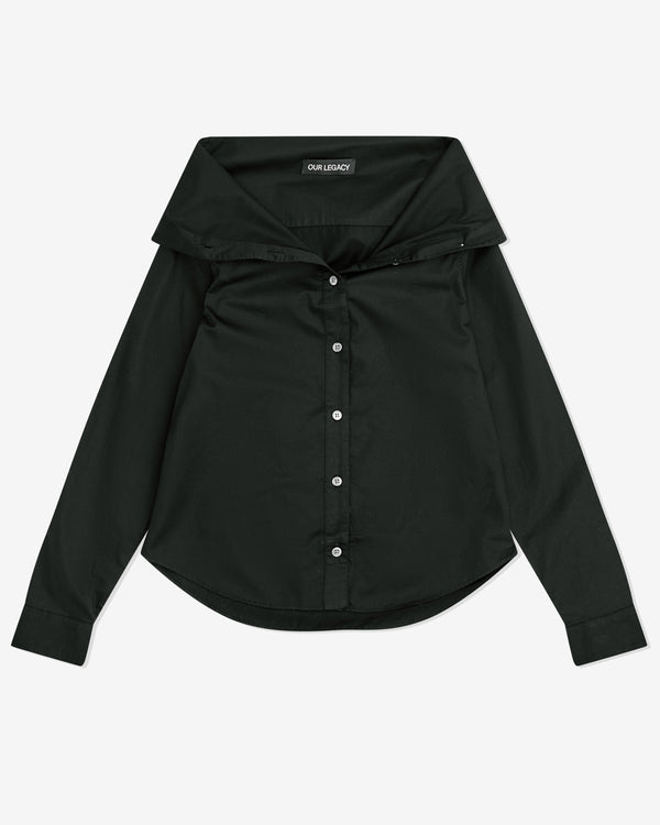 Our Legacy - Women's Kaonashi Shirt - (Black Satin)