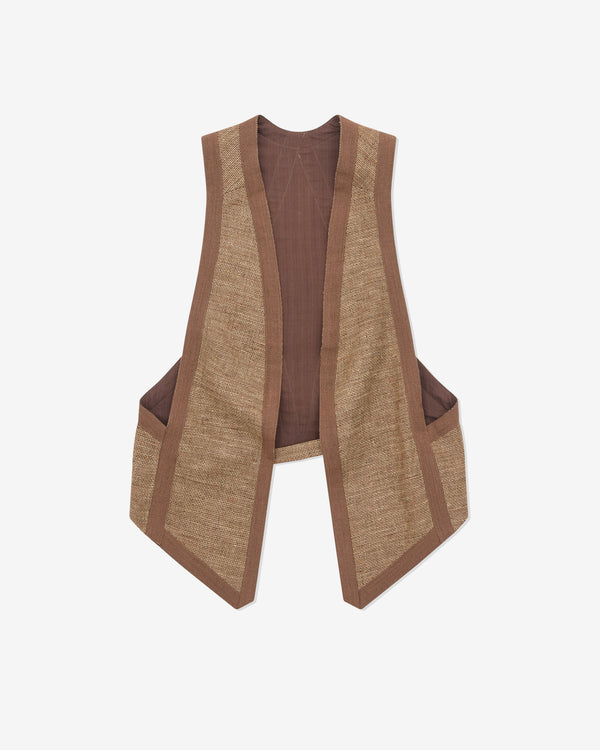 Our Legacy Work Shop - Men's Armani Barda Vest - (Fango D'Aria Linen Silk)