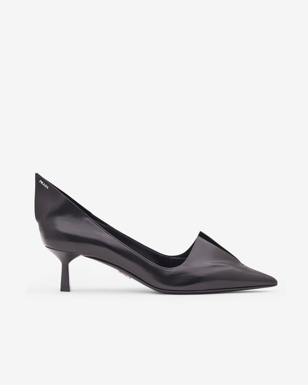 Prada - Women's Brushed Leather Pumps - (Black)
