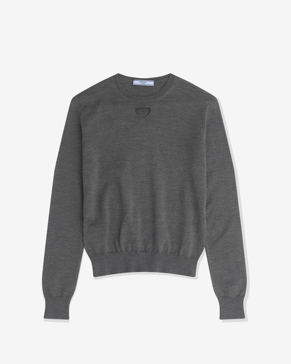 Prada - Women's Wool Crew-Neck Sweater - (Grey)