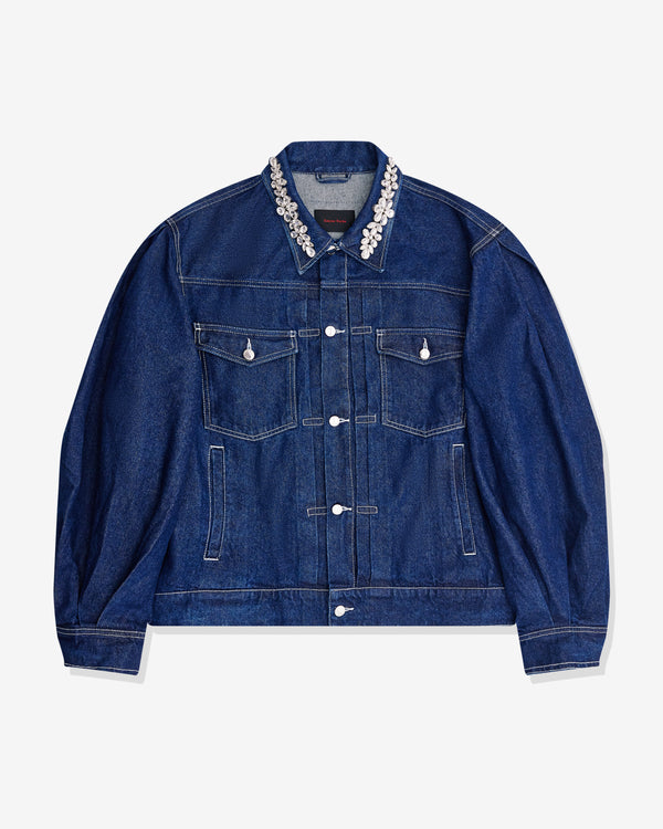 Simone Rocha - Men's Embroidered Denim Jacket  - (Indigo)