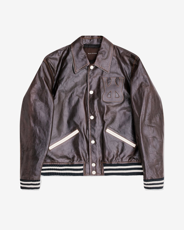 Wales Bonner - Men's Prince Varsity Jacket - (Dark Brown)